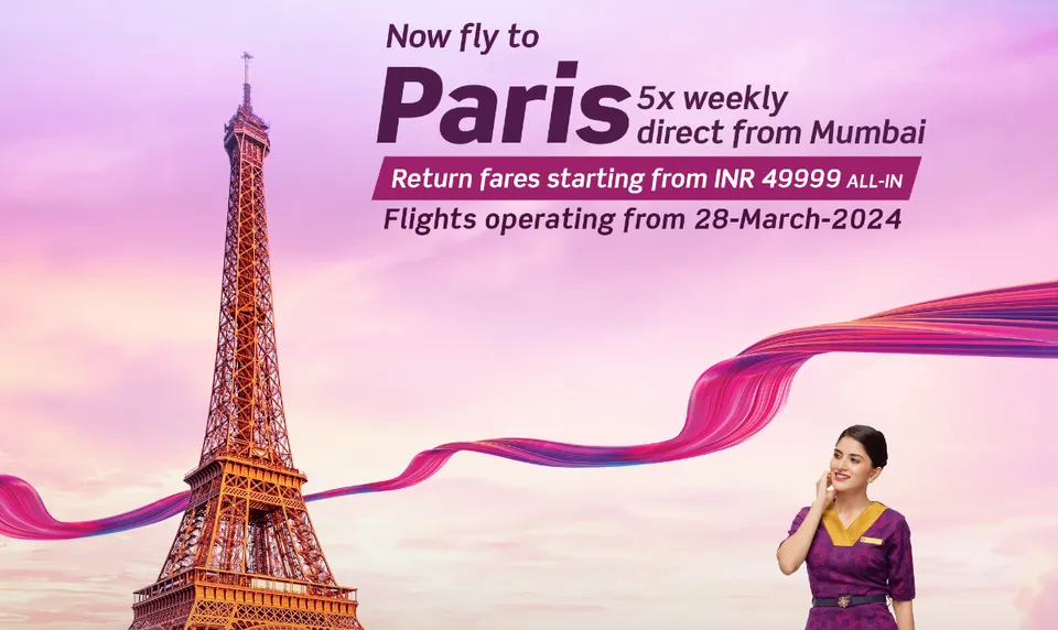 Vistara Announces Direct Flights Mumbai- Paris 