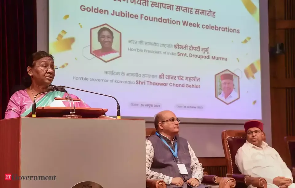 President Inaugurates IIM Bangalore Foundation Week for Golden Jubilee
