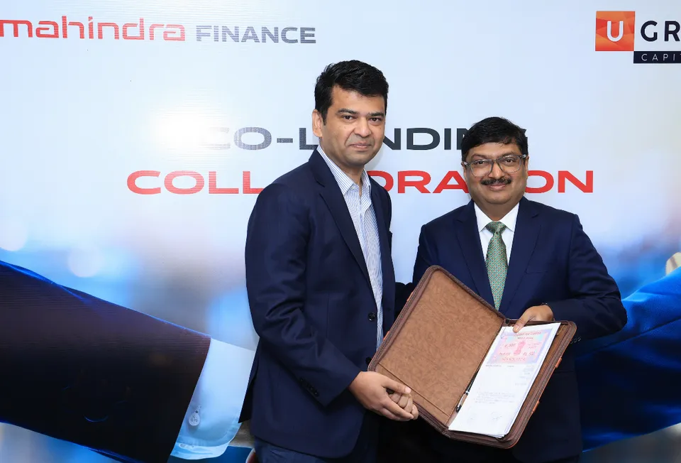 LtoR - Raul Rebello, MD & CEO, Mahindra Finance with Shachindra Nath, Founder and Managing Director, UGRO Capital