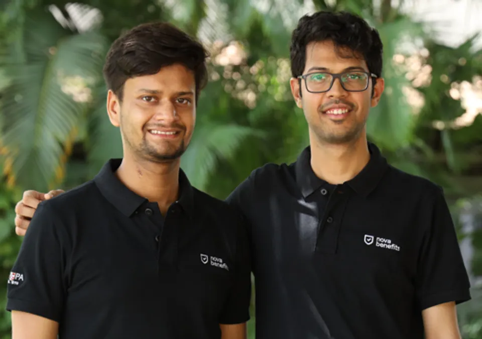 (L-R) Yash Gupta, CTO & Co-founder, Saransh Garg, CEO & Co-founder, Nova Benefits