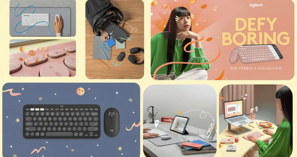 Logitech, Pebble 2, Keyboard, Mouse
