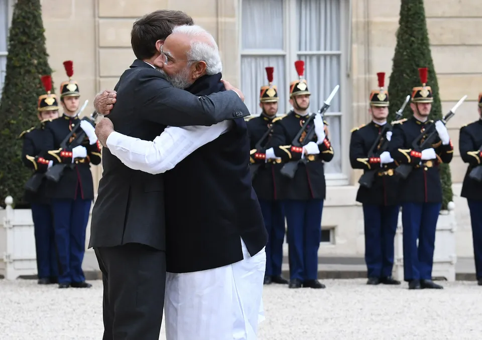 Marcon and PM Modi in Paris