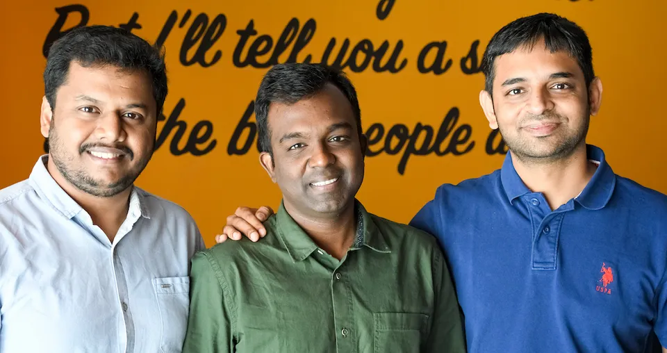Zluri cofounders L-R Chaitanya, Sethu, Ritish
