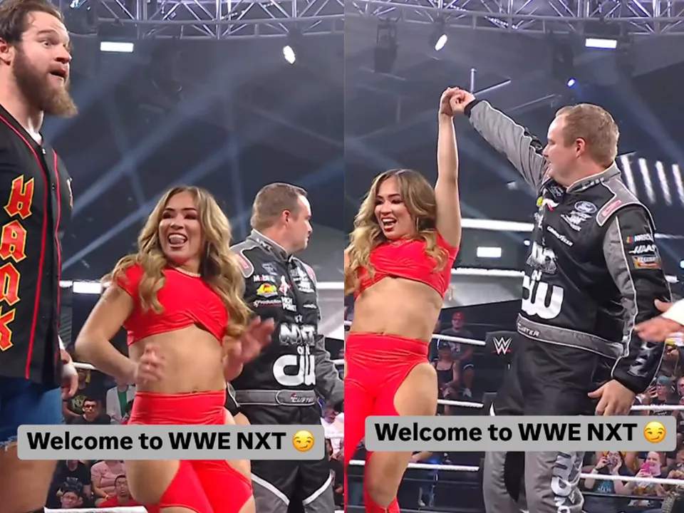 WATCH: Lola Vice dances with F1 Haas driver Cole Custer and Hank Walker on WWE NXT