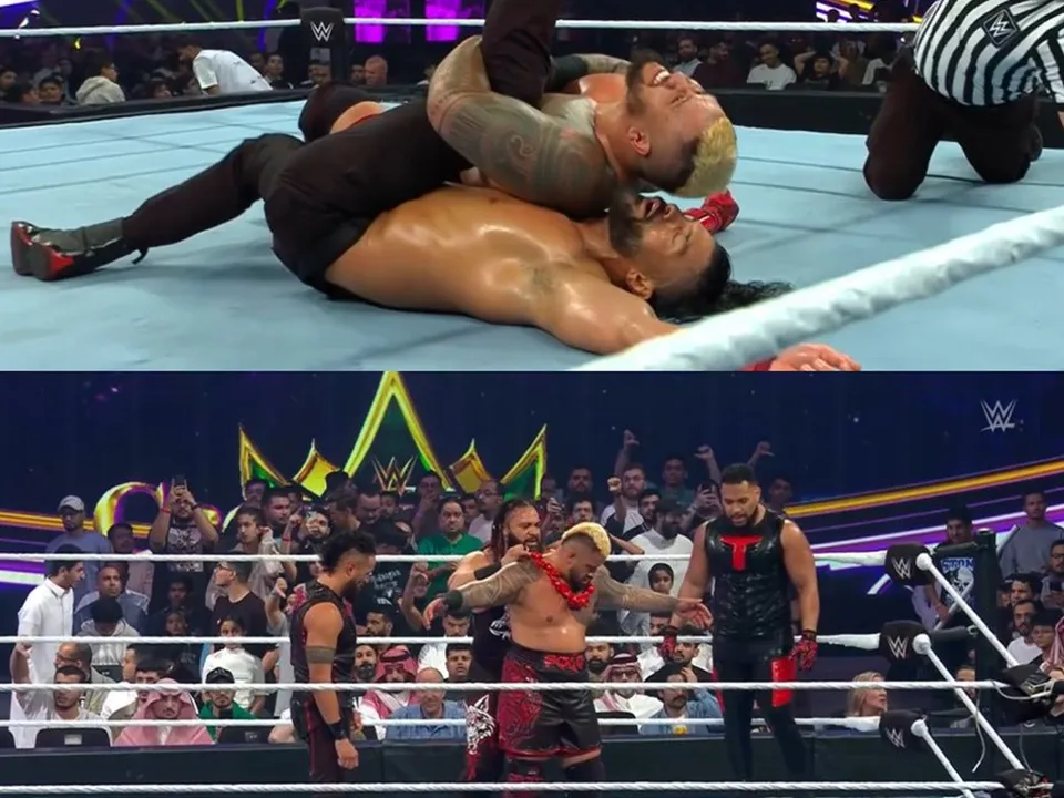 'Doesn't make sense' - Fans unhappy with Roman Reigns getting pinned by Solo Sikoa at WWE Crown Jewel