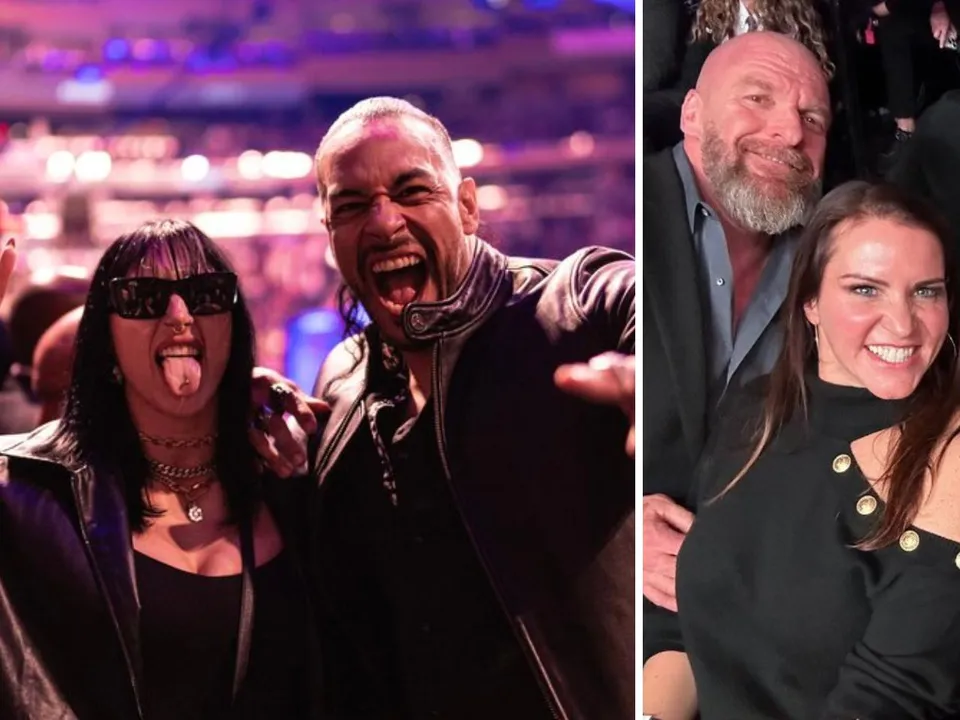 WATCH: Damian Priest, Rhea Ripley, Triple H, and Stephanie McMahon attend UFC 309