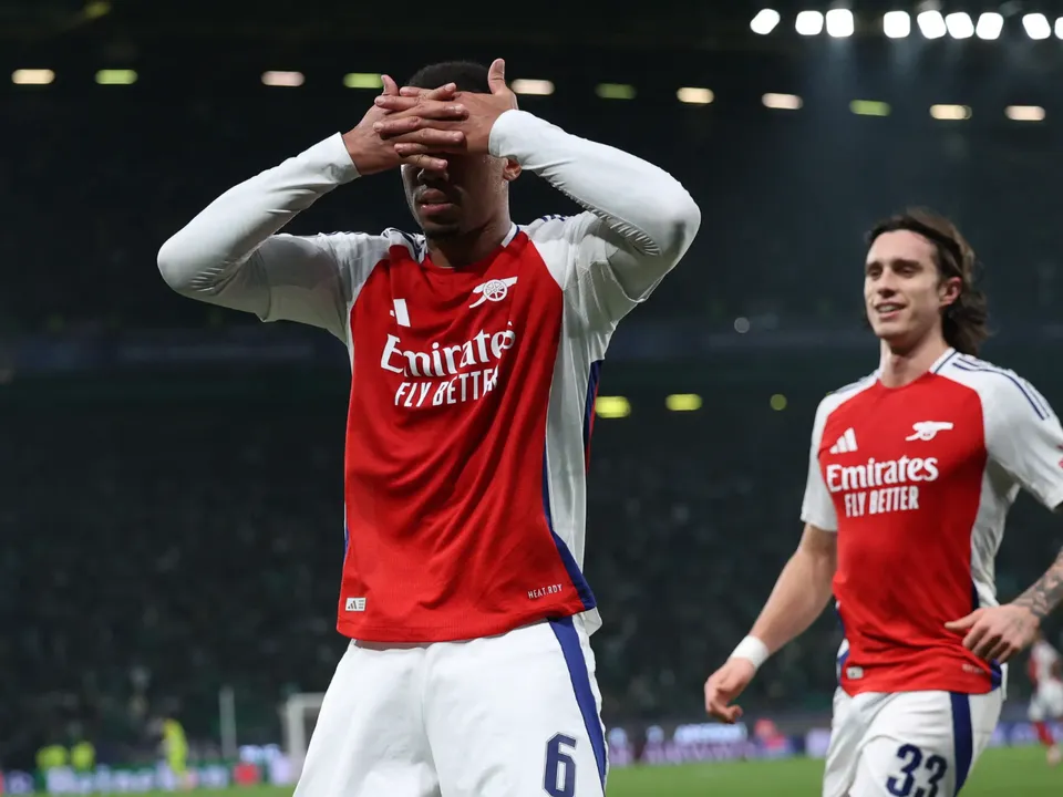 Viktor Gyokeres celebration by Gabriel