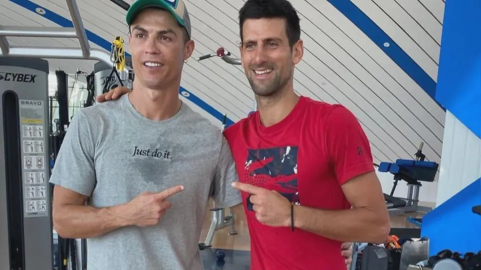 Novak Djokovic and Cristiano Ronaldo (Source - Twitter)