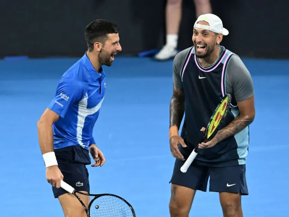 Novak Djokovic and Nick Kyrgios edge out Alexander Erler and Andreas Mies in thrilling tie-breaker in Brisbane Open