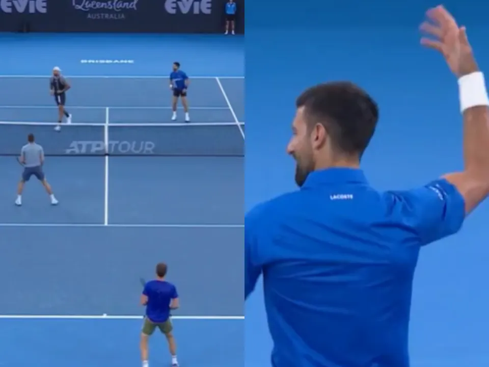 Novak Djokovic applauds opponents Nikola Mektic and Michael Venus (File Photo: Screengrab/X)
