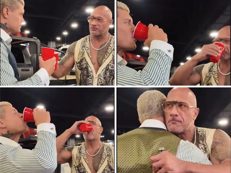 WATCH: The Rock shares beer with Cody Rhodes on WWE Raw on Netflix