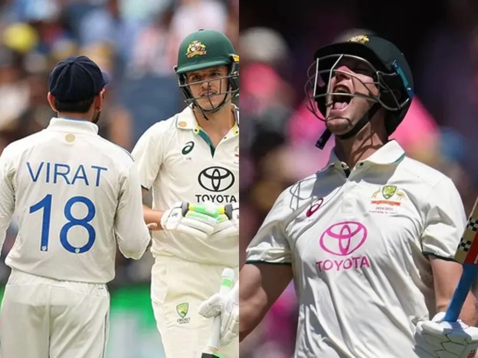 Virat Kohli, Sam Konstas and Beau Webster