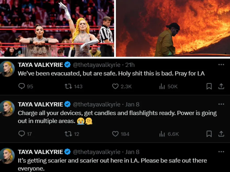 'It's getting scarier' - AEW Superstar Taya Valkyrie on Los Angeles fire incident