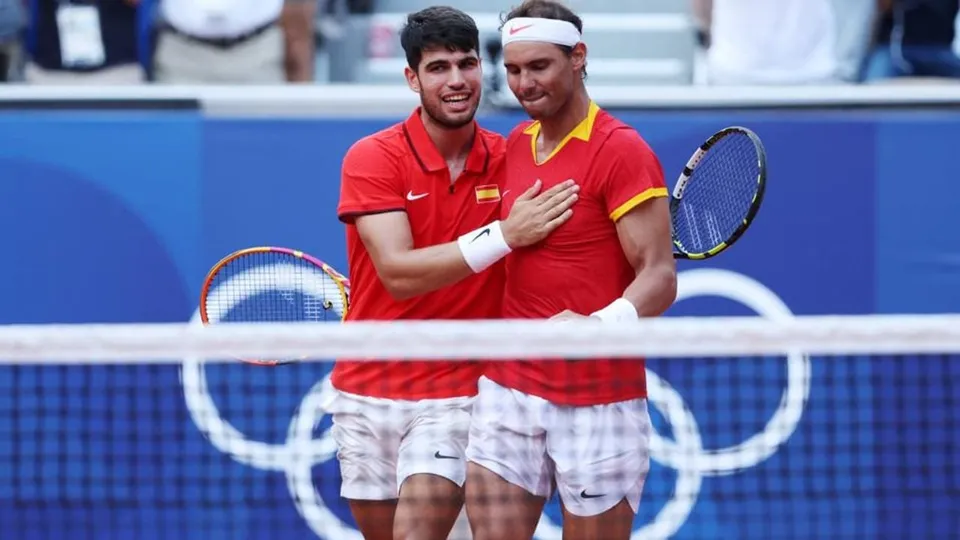 Rafael Nadal and Carlos Alcaraz