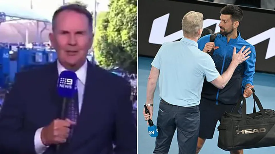 Tony Jones and Novak Djokovic