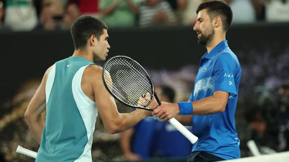 Tennis Carlos Alcaraz and Novak Djokovic