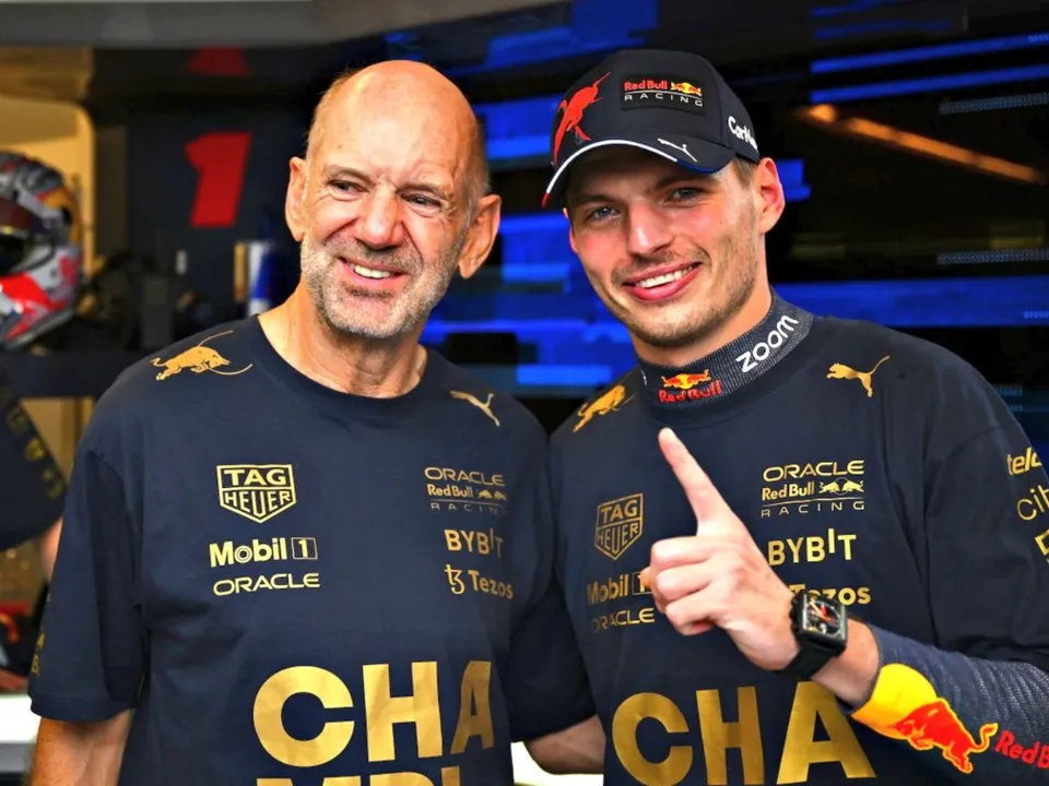 Max Verstappen and Adrian Newey