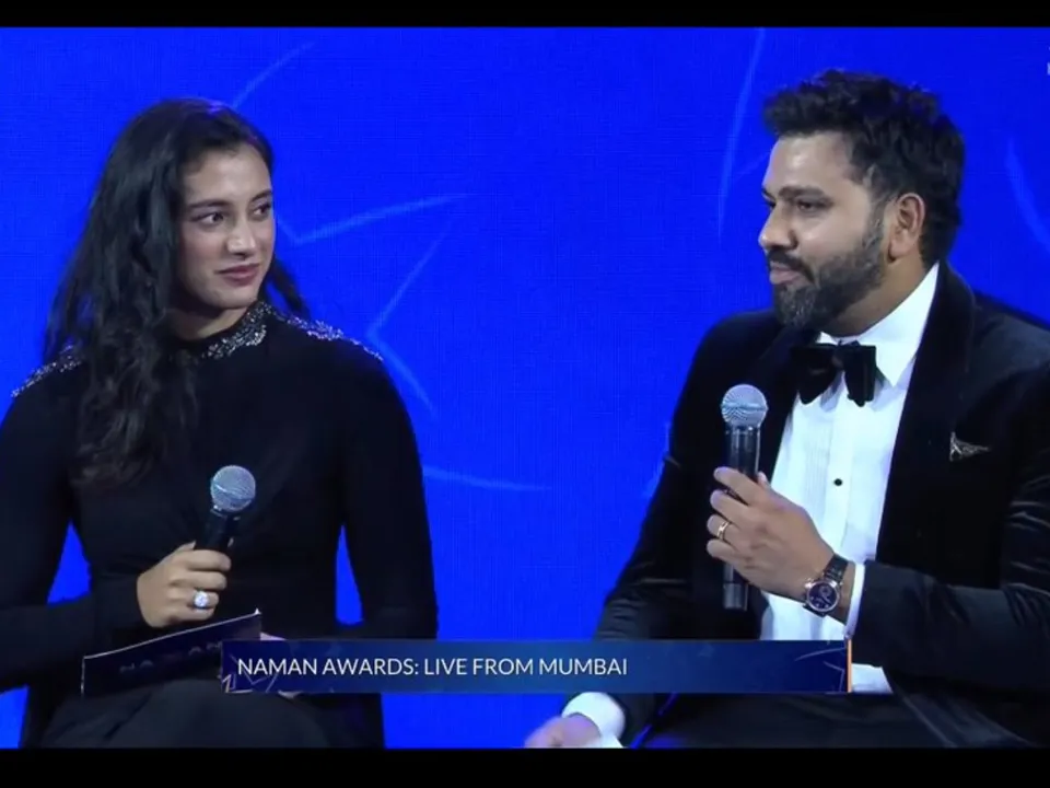 Smriti Mandhana and Rohit Sharma 
