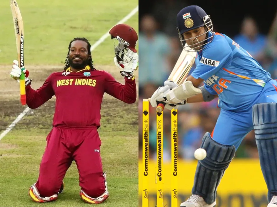 Chris Gayle and Sachin Tendulkar