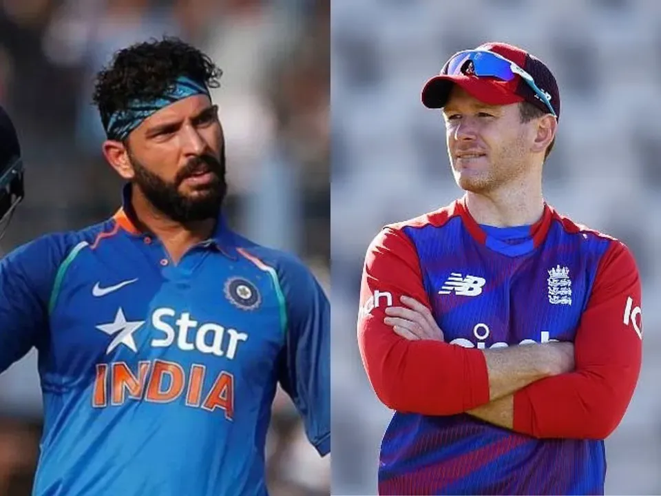 Yuvraj Singh and Eoin Morgan