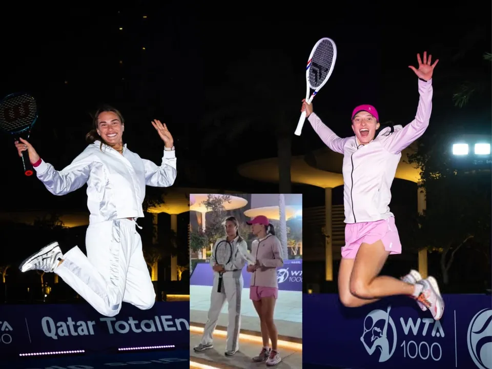 Aryna Sabalenka and Iga Swiatek participated in a photoshoot