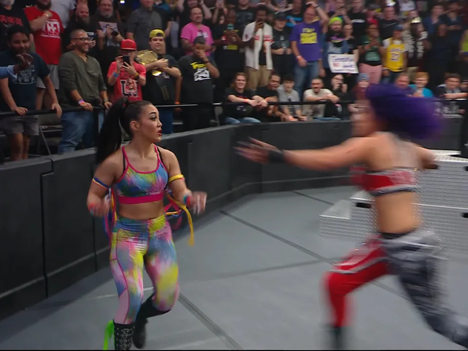 WATCH: Roxanne Perez dresses as 'Hugger Bayley' and distracts 'Role Model Bayley' on WWE NXT