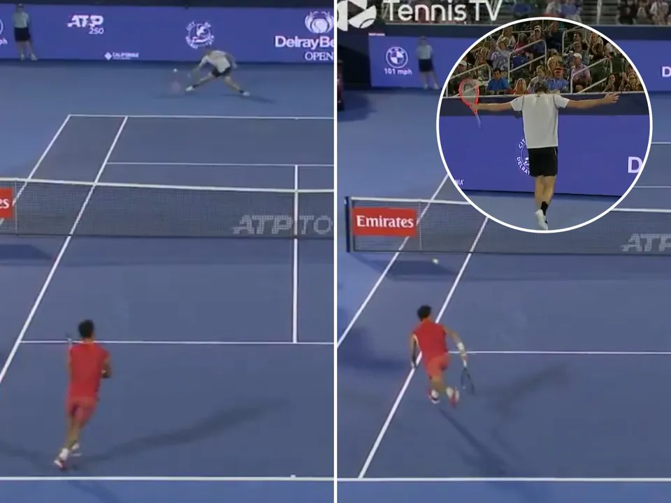 Taylor Fritz takes a bow after producing unforgettable shot