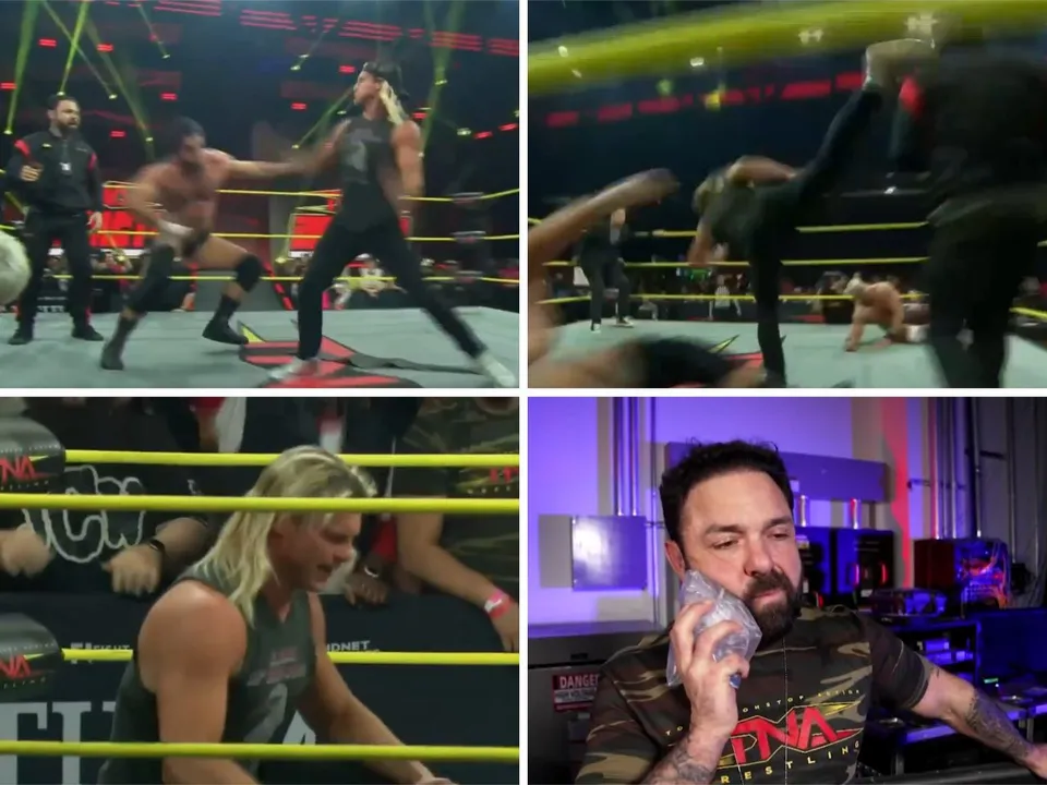 WATCH: Nic Nemeth accidentally super kicks Santino Marella, gets suspended for a month from TNA Impact