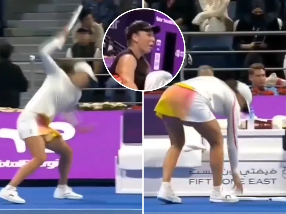 Jelena Ostapenko's cheeky reaction caught on camera