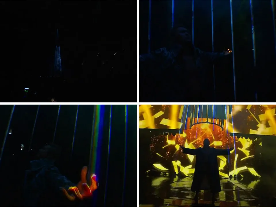 WATCH: Kazuchika Okada gets presented with laser entrance at AEW Revolution