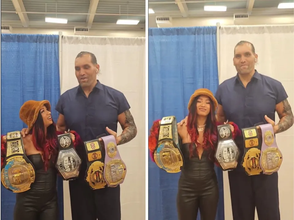 WATCH: The Great Khali meets Mercedes Mone
