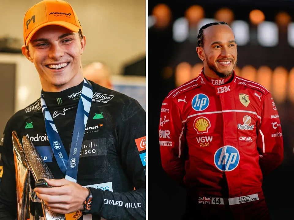 Oscar Piastri overtook Lewis Hamilton during the 2025 Australian GP