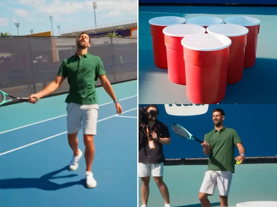Coco Gauff and Novak Djokovic's Giant Pong Challenge Delivers Laughs