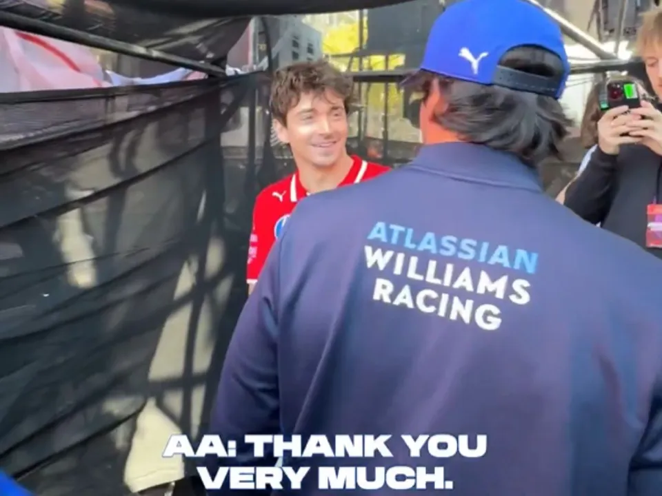 Charles Leclerc and Carlos sainz met at the Chinese GP drivers introduction