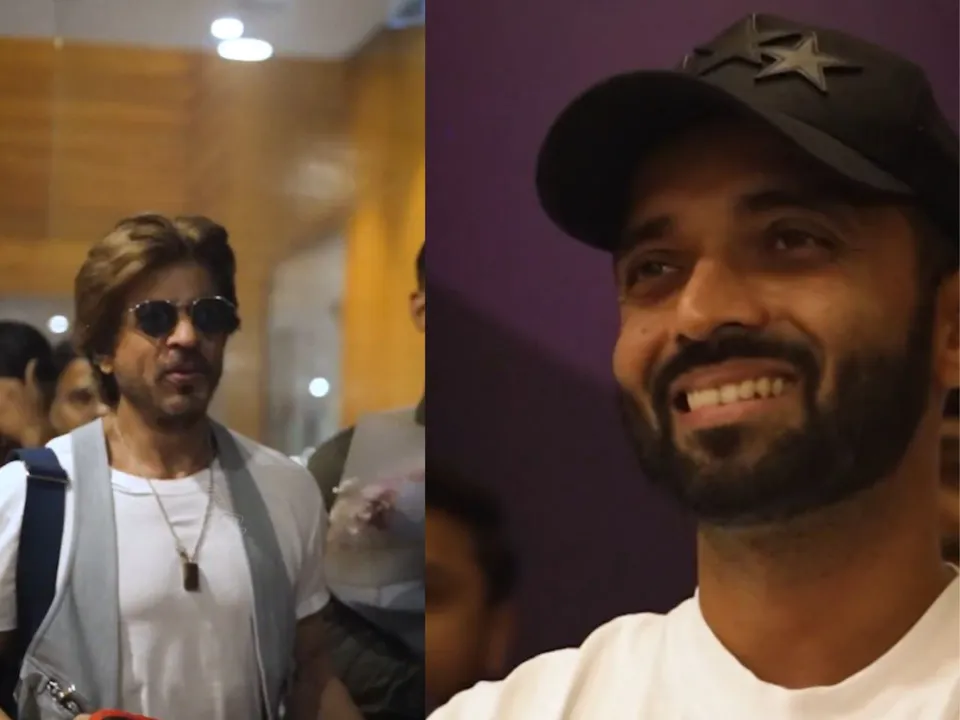 Shah Rukh Khan meets and motivates KKR players 