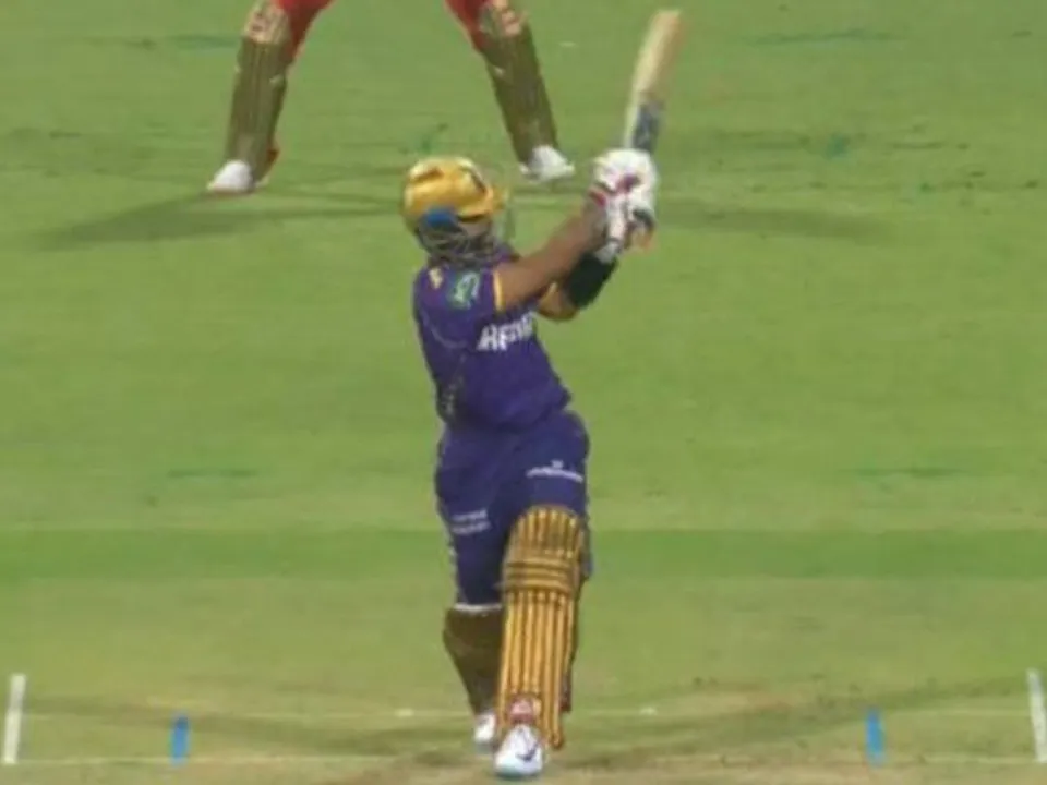 Ajinkya Rahane six vs RCB in IPL 2025 match