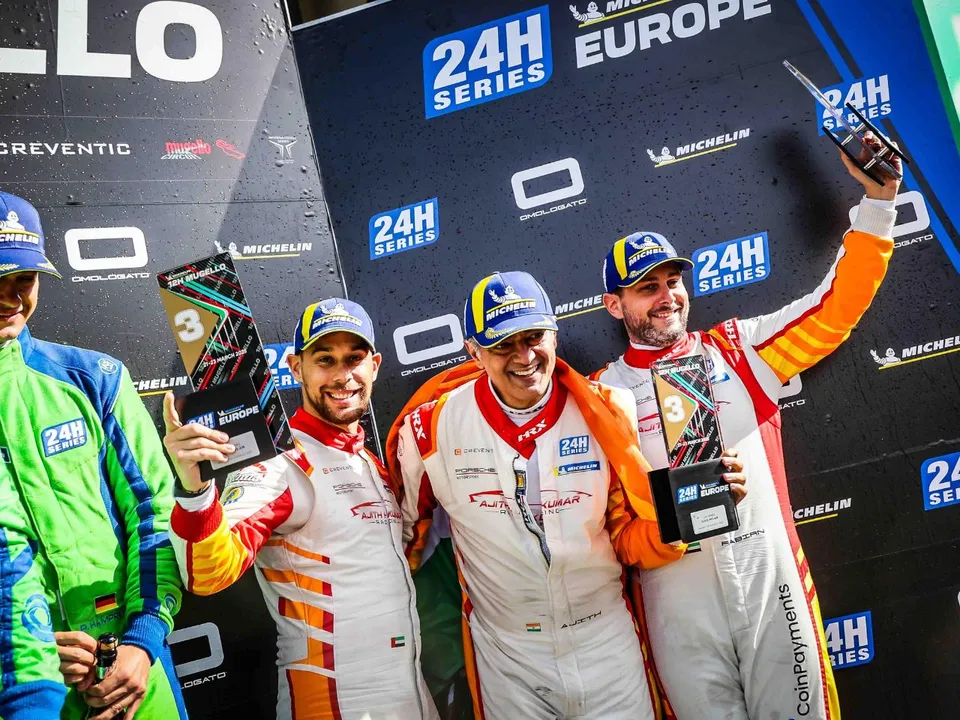 Tamil actor Ajith Kumar won Podium at the 12h Mugello championship