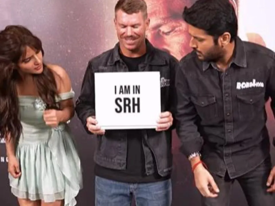 David Warner 'Robinhood' movie promotion with Sreeleela and Nithin