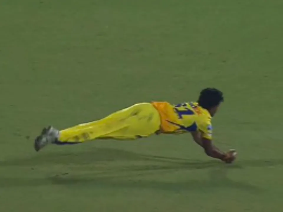 Matheesha Pathirana takes a stunning catch  to dismiss Dhruv Jurel  (File Photo: Screengrab/X/Star Sports)