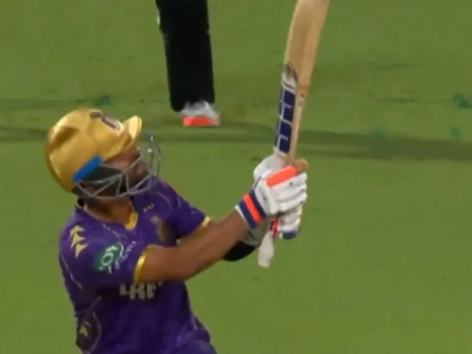 KKR vs SRH: Ajinkya Rahane six off Shami