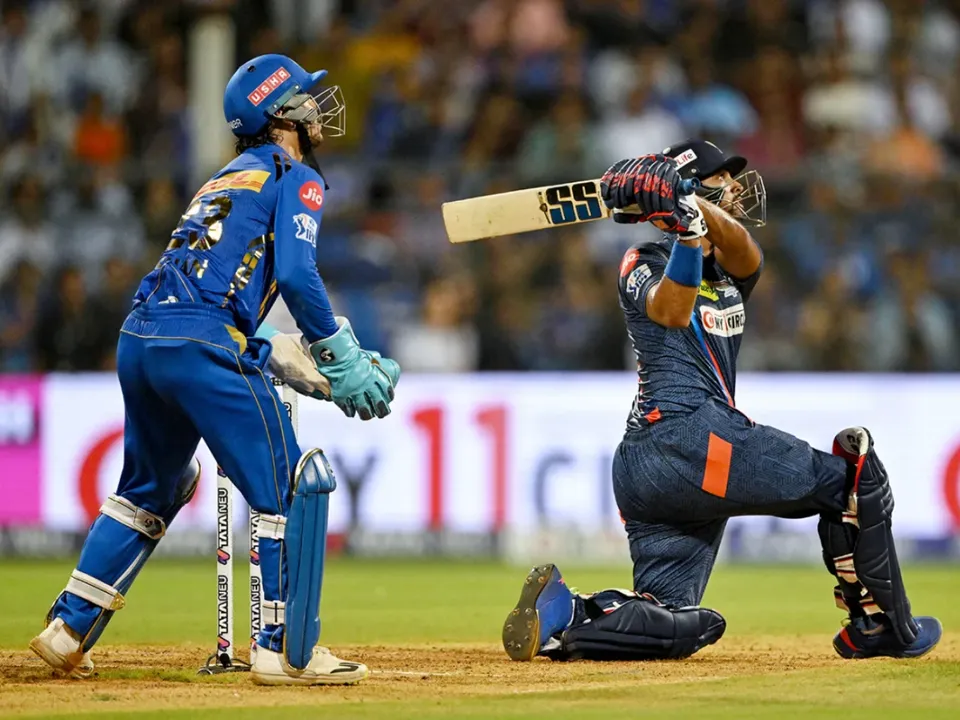 Nicholas Pooran in action during MI vs LSG 67th game of IPL 2025 (File Photo: X/Internet)