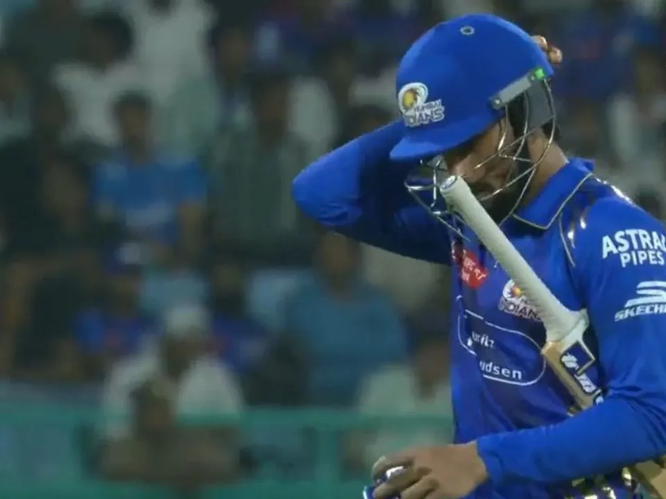 Tilak Varma going out of the field during LSG vs Mi game (File Photo: X/Internet)