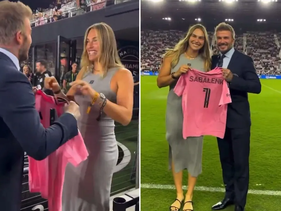 David Beckham Welcomes Tennis Star Aryna Sabalenka to Inter Miami