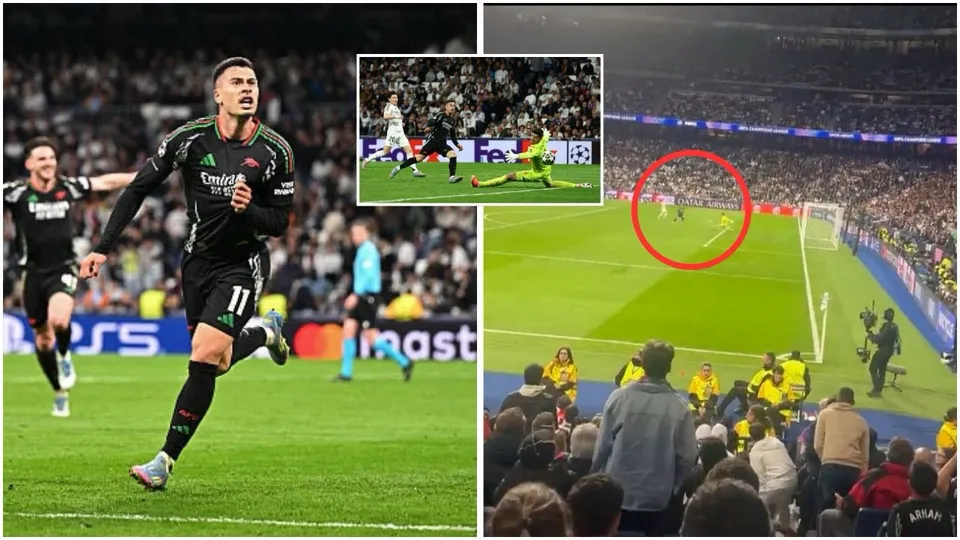 Gabriel Martinelli silences Real Madrid fans: UCL