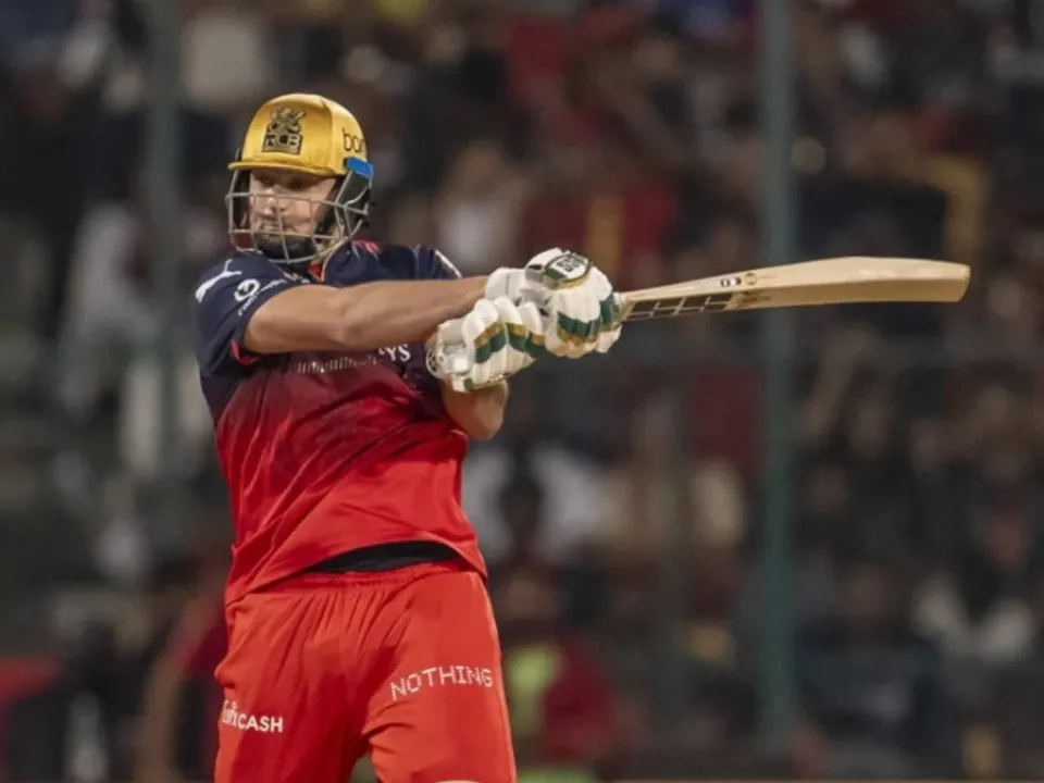 RCB's Tim David in action against PBKS in 34th IPL 2025 game