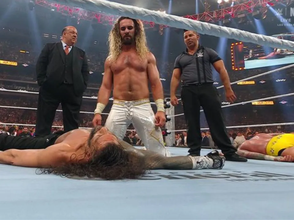 WATCH: Paul Heyman betrays Roman Reigns and CM Punk, aligns with Seth Rollins at WrestleMania 41