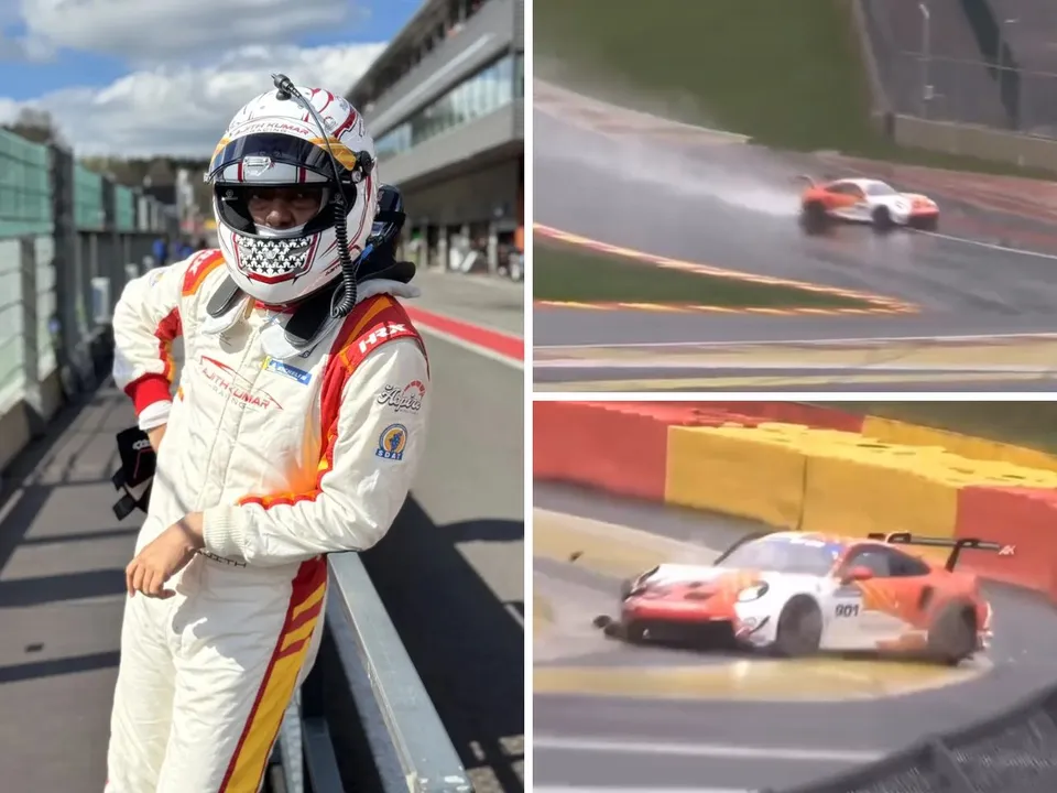 Ajith Kumar accident in Belgium