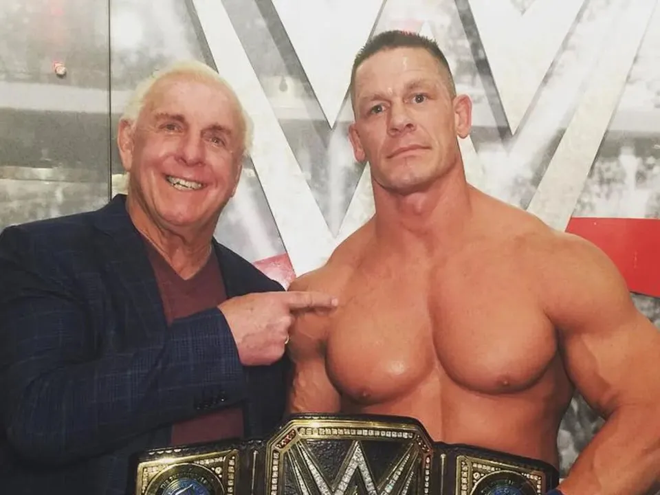Ric Flair takes U-turn, congratulates John Cena on his 17th world title win
