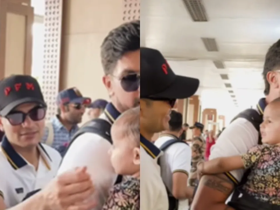 Shubman Gill playing with ishant Sharma's daughter