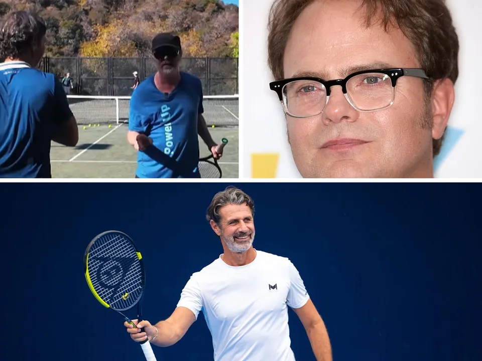 Rainn Wilson Receives Elite Tennis Training from Patrick Mouratoglou
